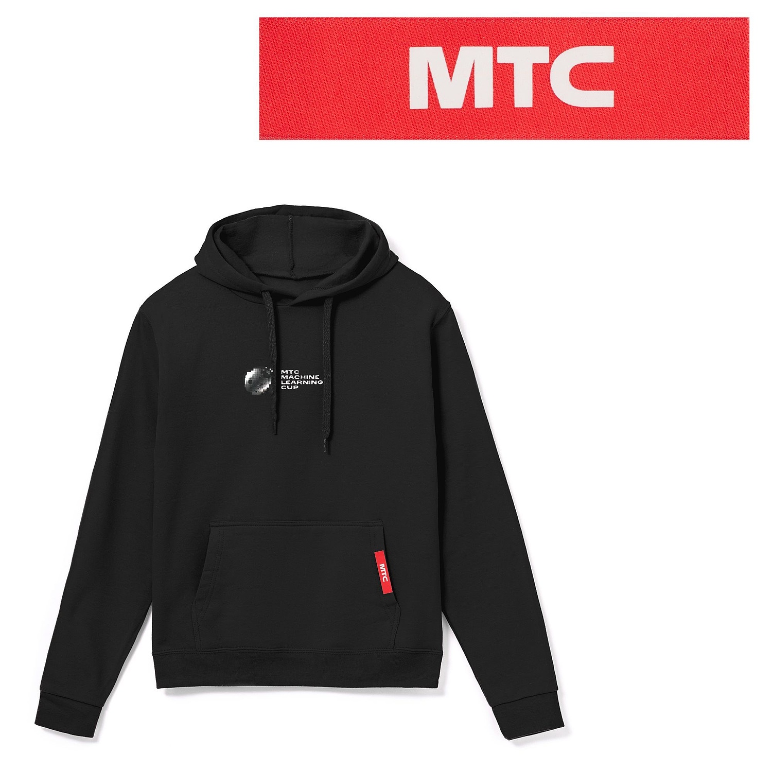 Толстовка с капюшоном Snake II черная с логотипом