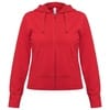 Толстовка женская Hooded Full Zip красная с логотипом
