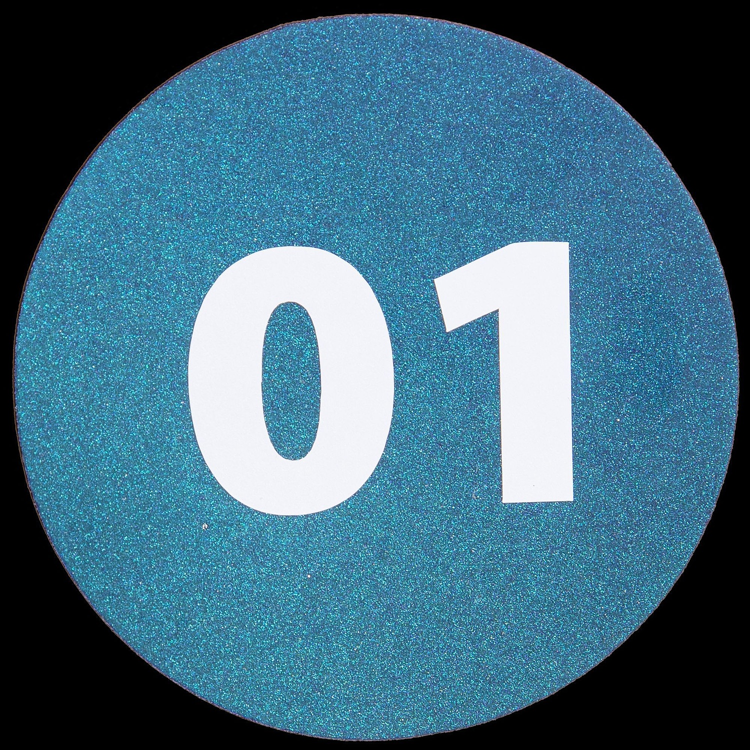 Лейбл светоотражающий Tao Round, L, синий с логотипом