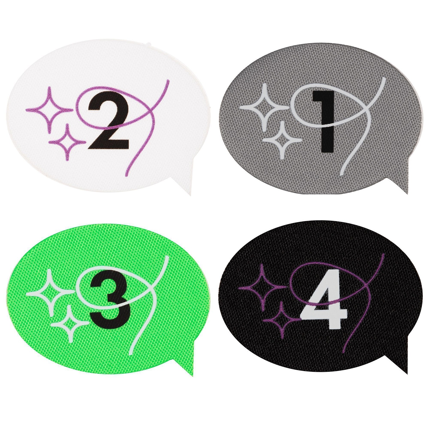 Наклейка тканевая Lunga Bubble, M, белая с логотипом