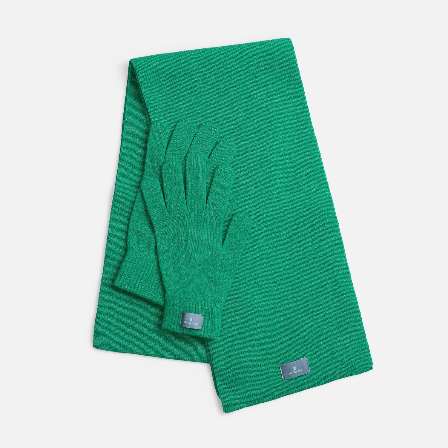 Шарф Urban Flow, зеленый с логотипом