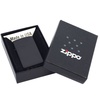 Зажигалка Zippo Slim Matt, матовая черная с логотипом
