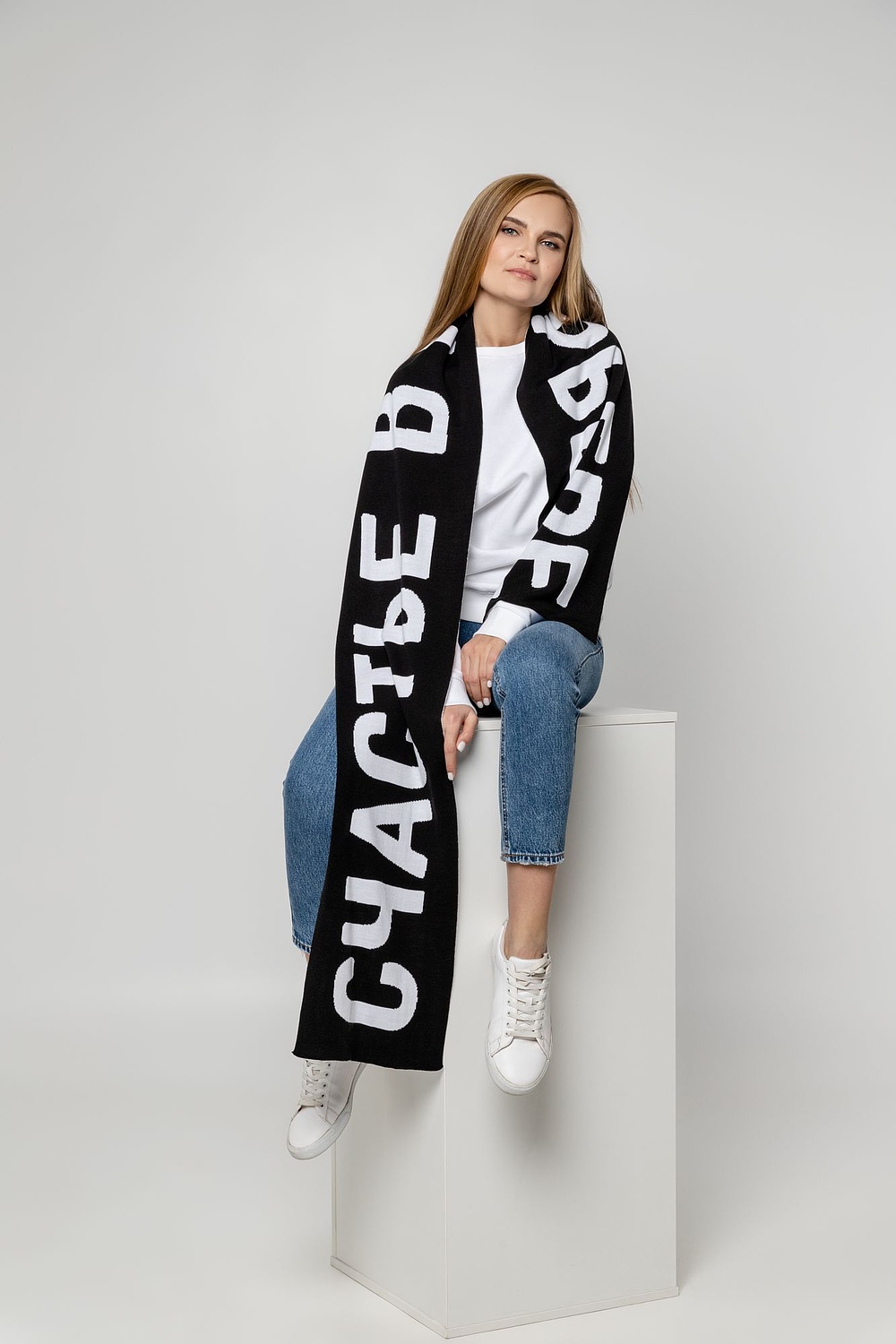 Шарф на заказ Tricksy Light, XL, акрил с логотипом