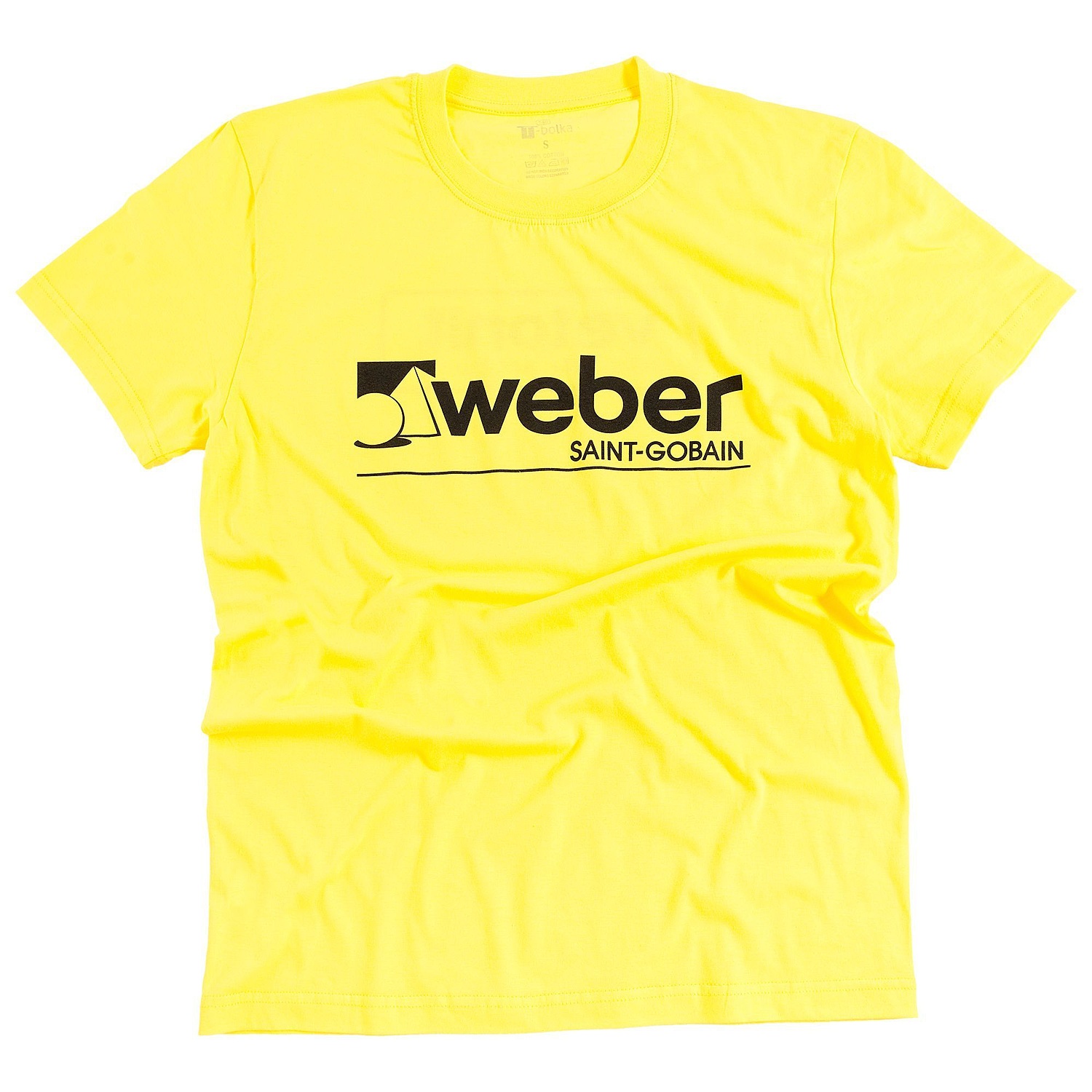 Футболка унисекс T-bolka 140, желтая с логотипом