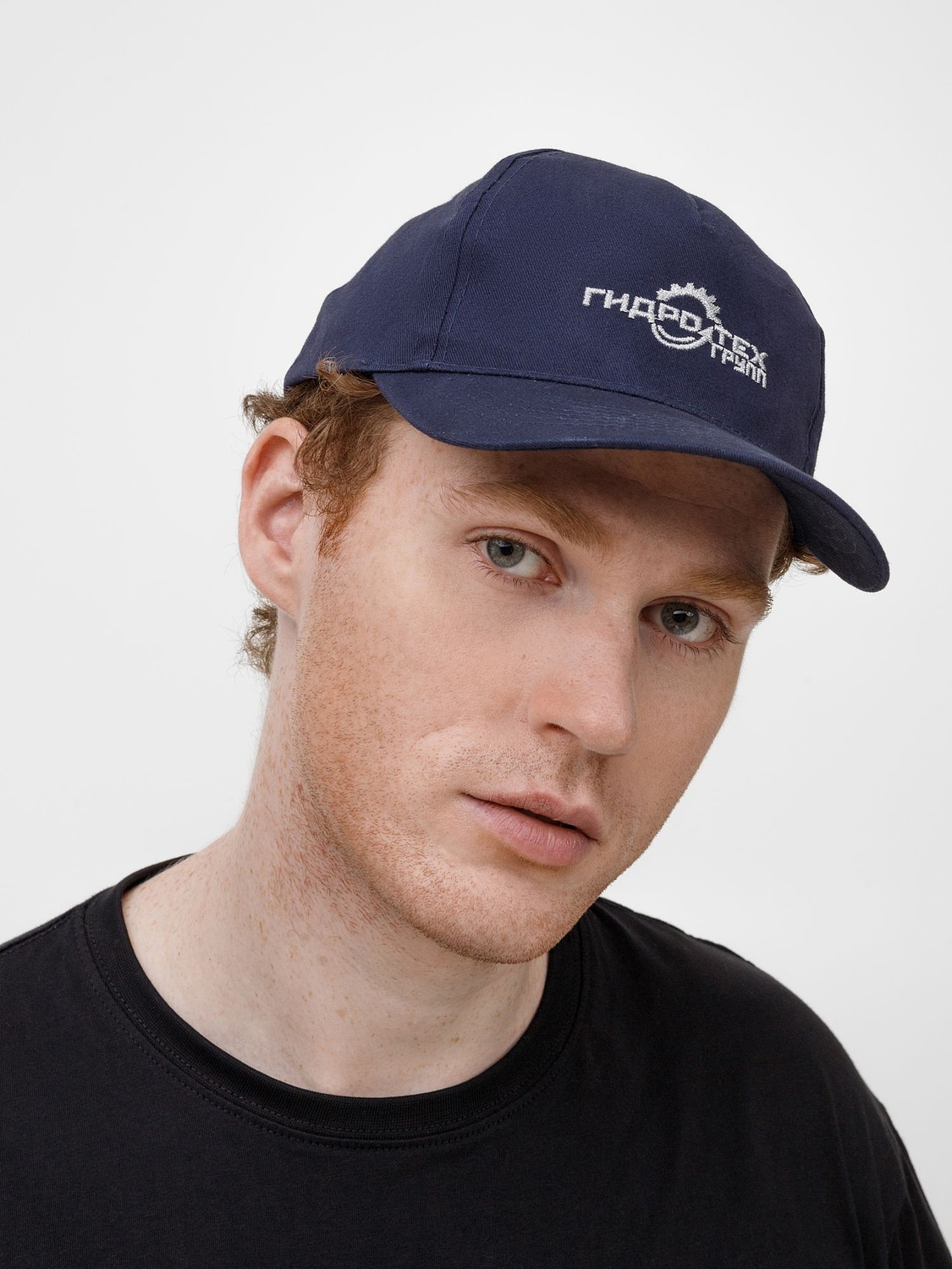 Бейсболка Sunny, темно-синяя с логотипом