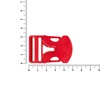 Застежка-пряжка односторонняя Triden, красный с логотипом