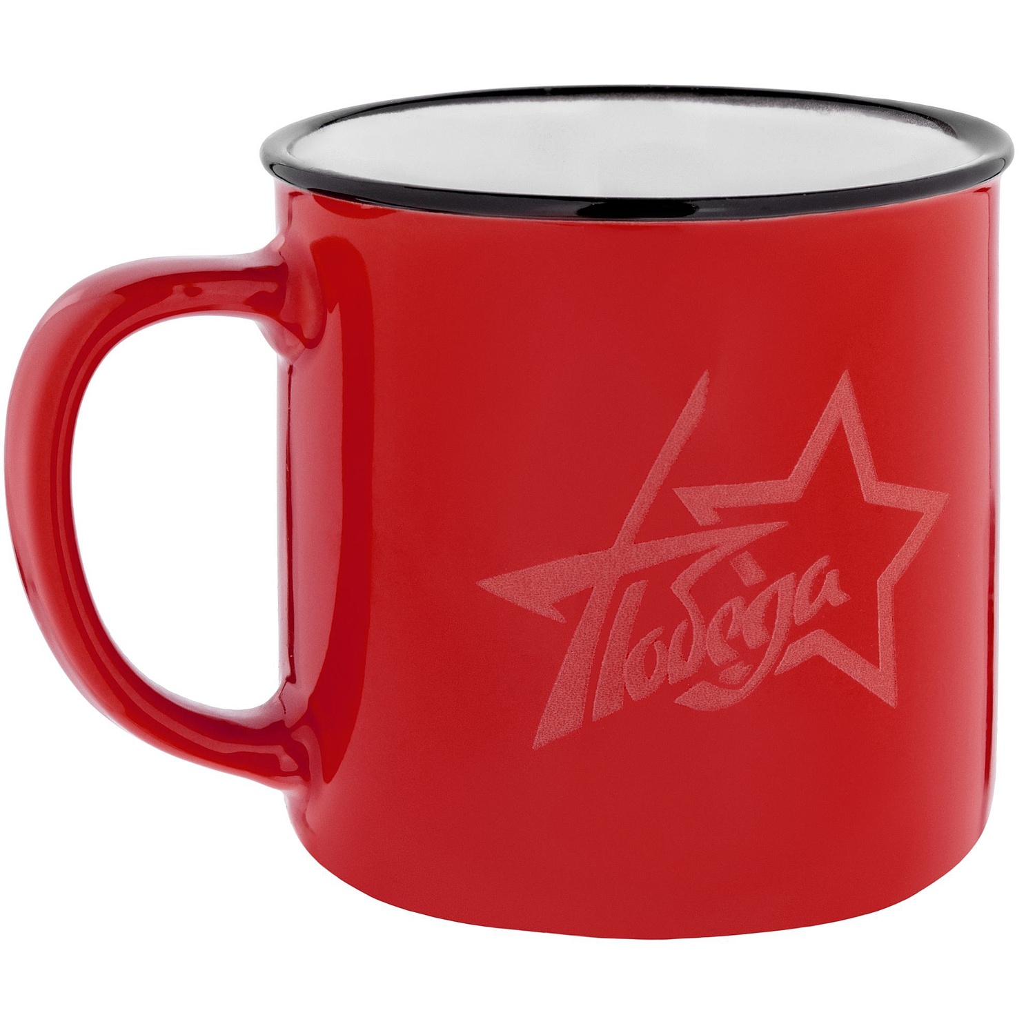 Кружка Dacha, малая, красная с логотипом