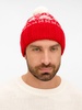 Шапка Holidale, красная с молочным с логотипом