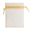Мешочек подарочный Gauze, золотистый с логотипом