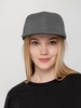 Бейсболка Snapback с прямым козырьком, серая с логотипом