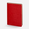 Ежедневник Nebraska Flex, недатированный, красный с золотистым с логотипом