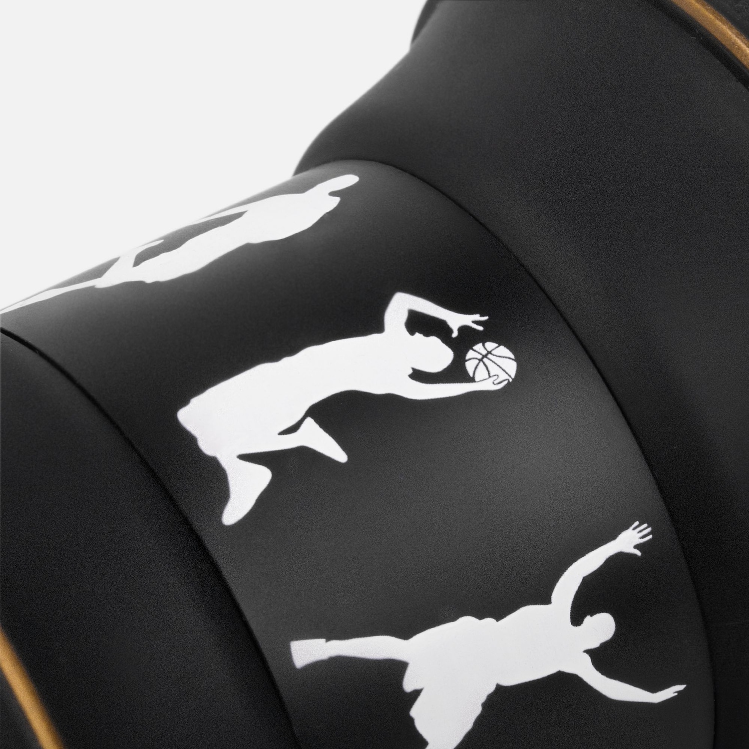 Складная бутылка для воды Basketball Flex, черная