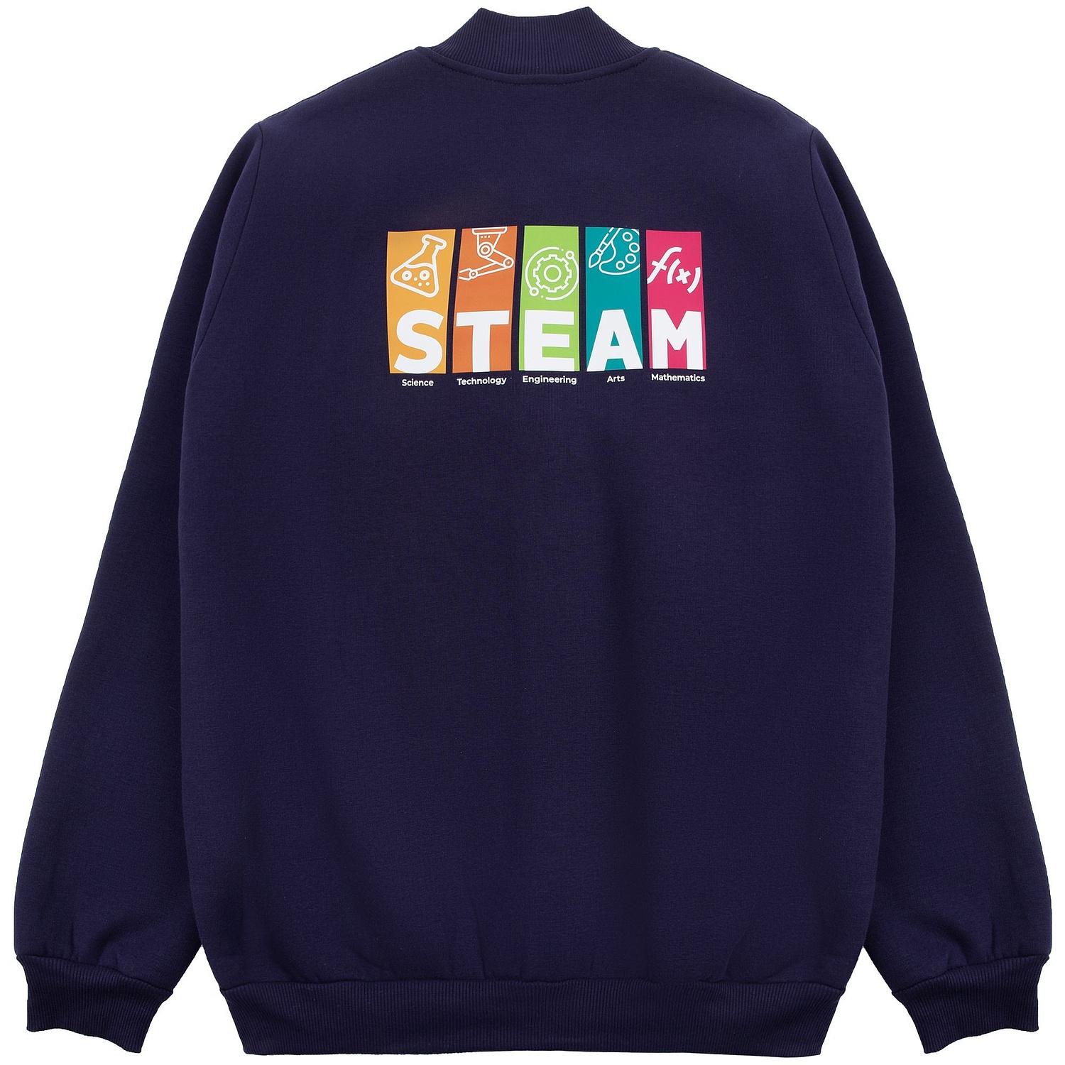 Бомбер Graduate, темно-синий с логотипом