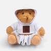 Мягкая игрушка «Мишка Cuddleton» в белом худи с логотипом