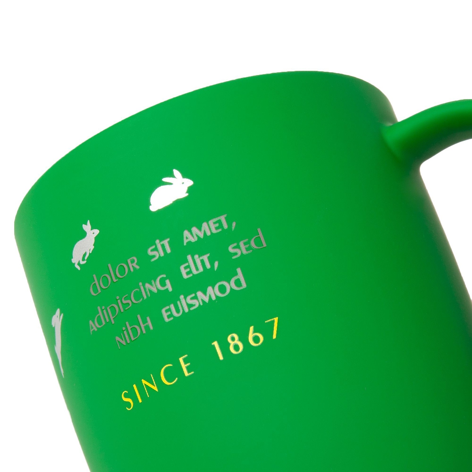 Кружка Surprise Touch Black с покрытием софт-тач, зеленая с логотипом