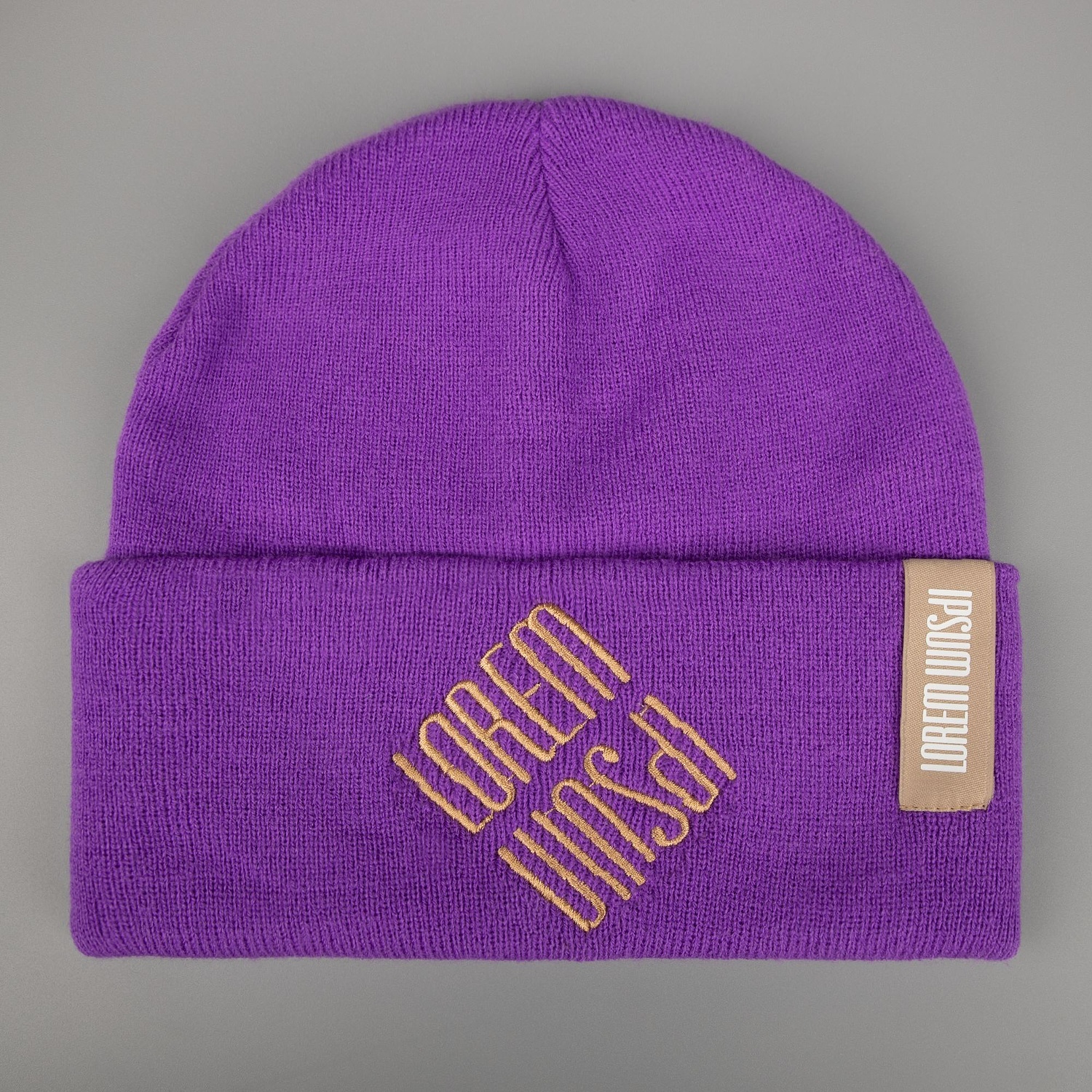 Шапка Urban Flow, ярко-фиолетовая с логотипом