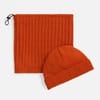 Шапка ComFleece, темно-оранжевая (кирпичная) с логотипом