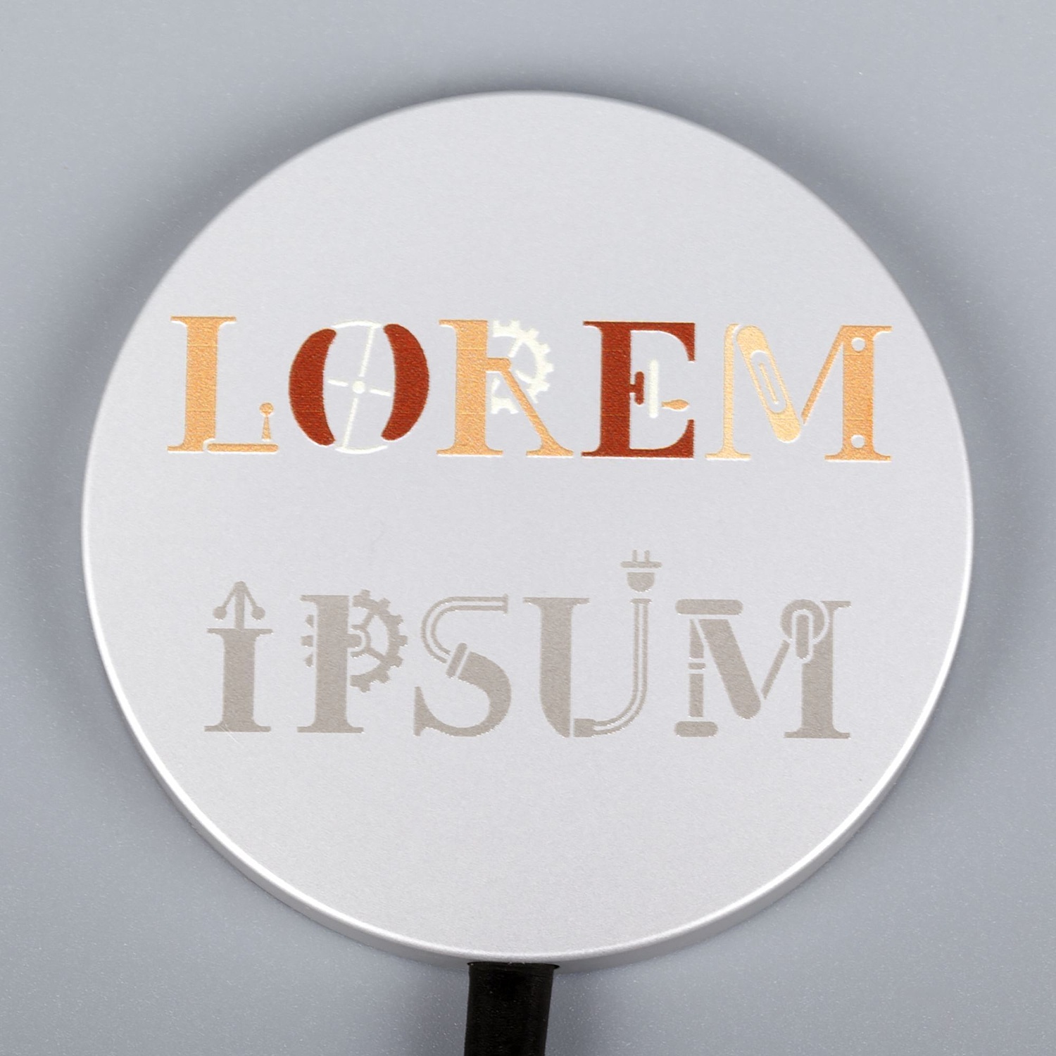 Магнитное зарядное устройство Cooper Rond, 15 Вт, серебристое с логотипом