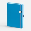 Ежедневник Favor Metal, недатированный, голубой с логотипом