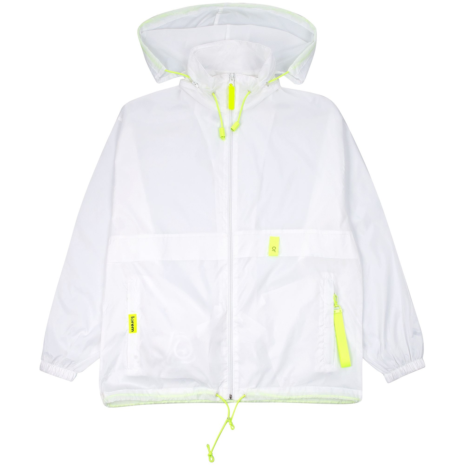 Ветровка из нейлона Surf 210, белая с логотипом