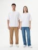 Футболка Oversize Premium 210, белая с логотипом