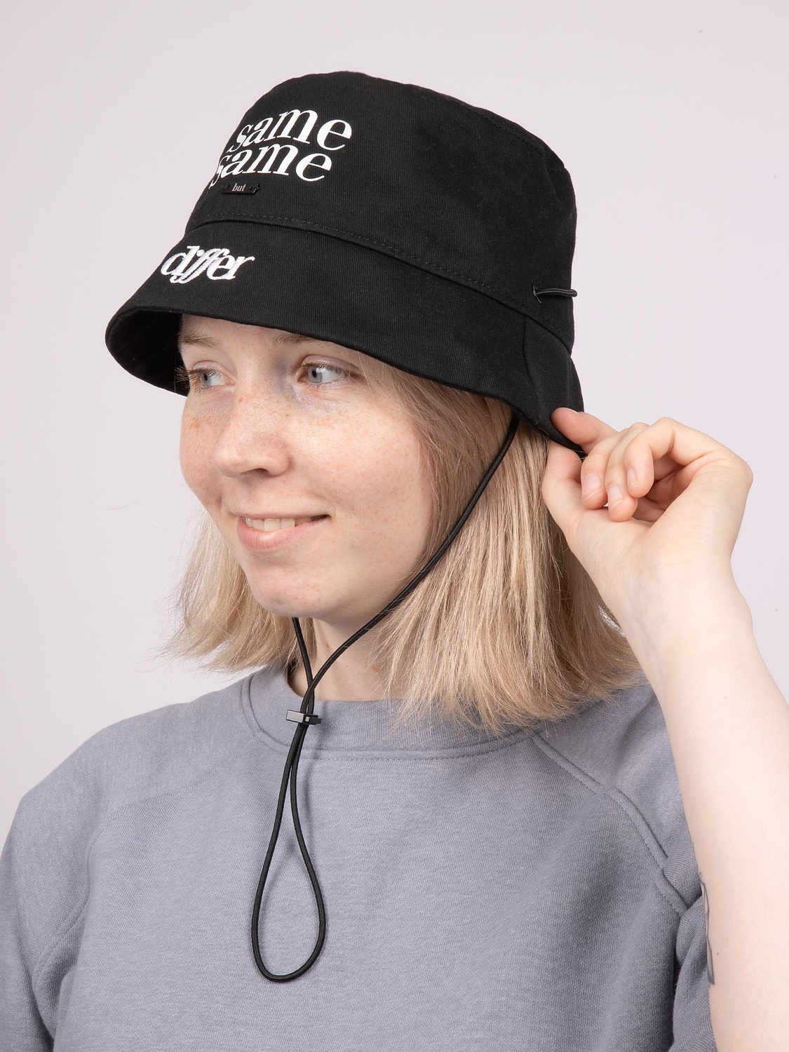 Панама C6, черная с логотипом