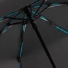 Зонт складной AOC Mini с цветными спицами, бирюзовый с логотипом
