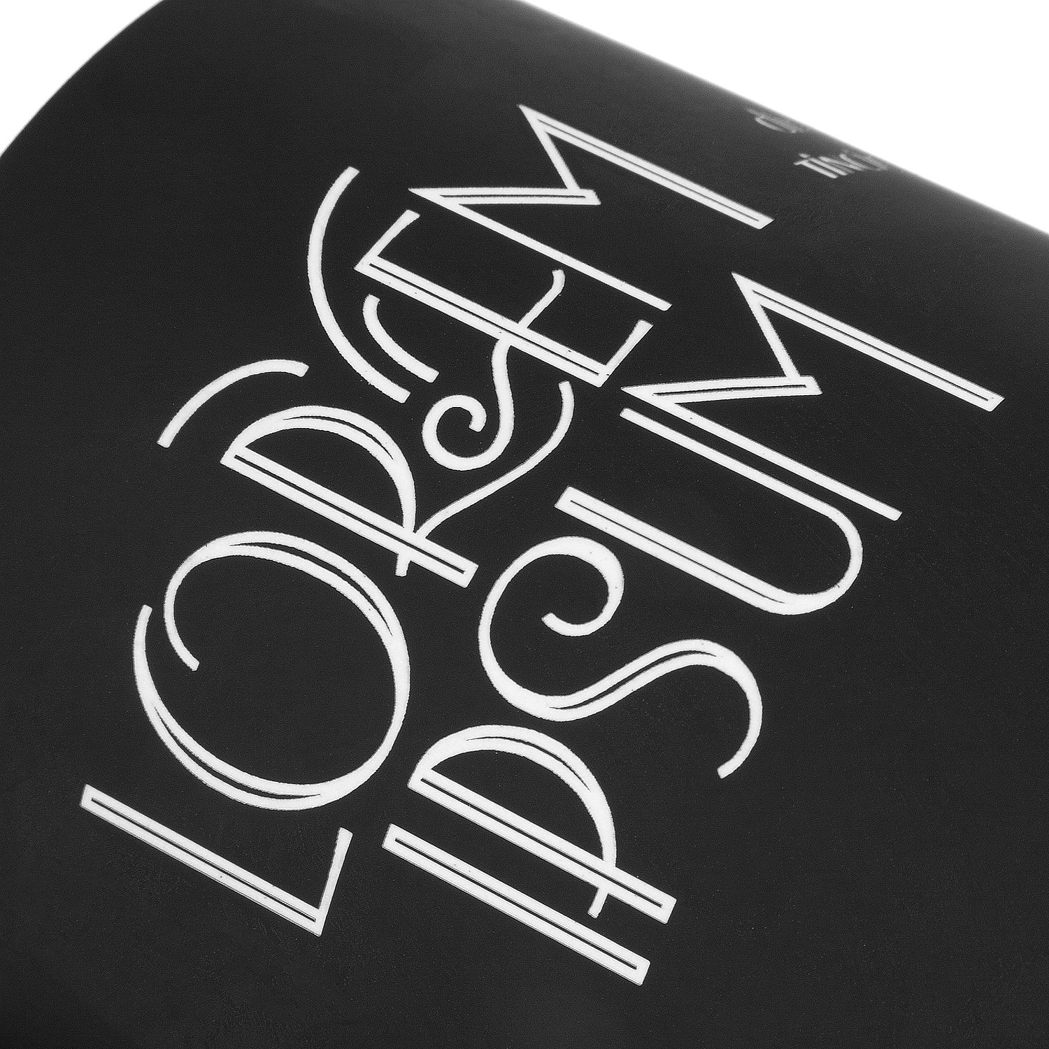 Кружка StopSpot с покрытием софт-тач, черная с логотипом