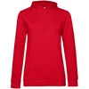 Толстовка с капюшоном женская Hoodie, красная с логотипом
