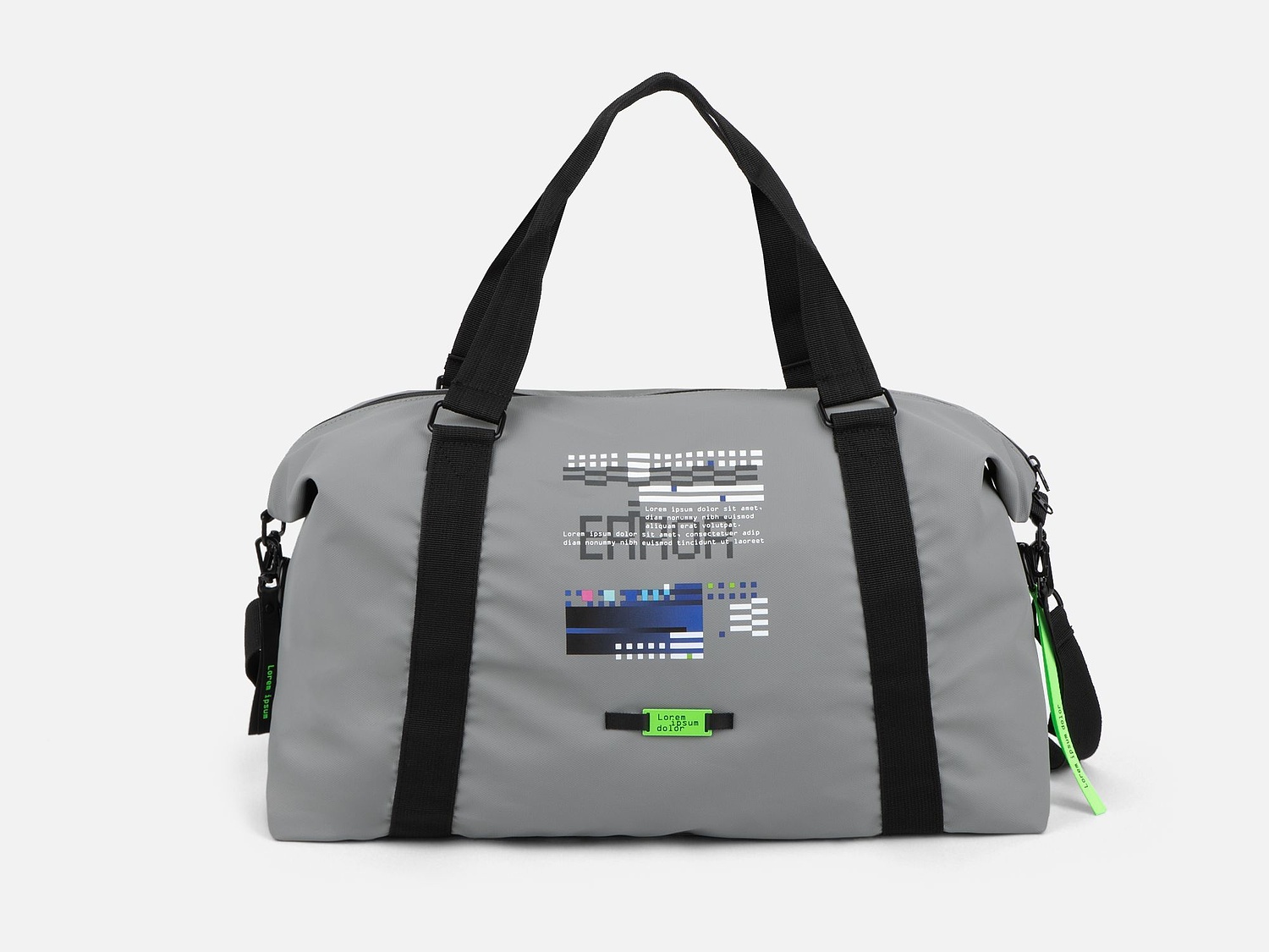 Сумка дорожная Altro, серая с логотипом