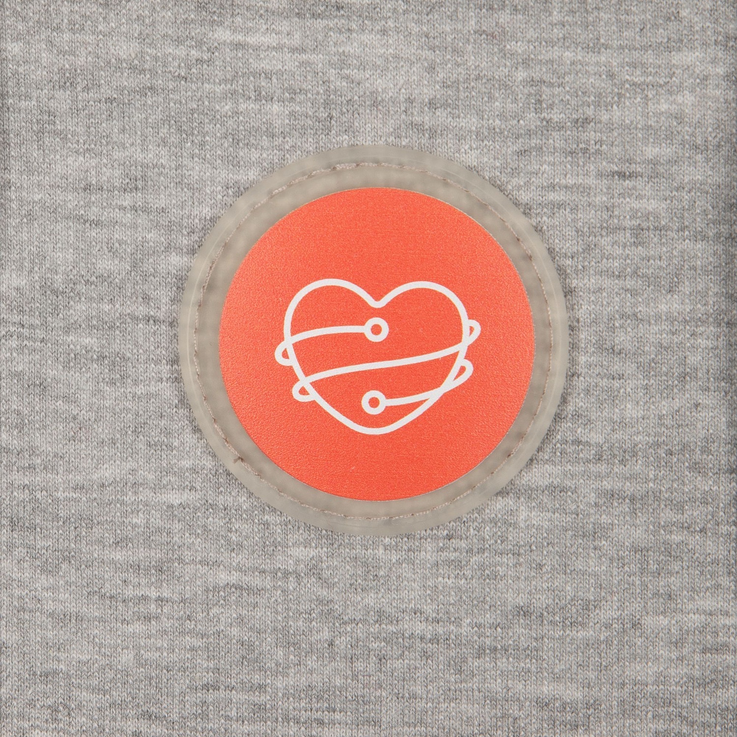 Лейбл из ПВХ Dzeta Round, L, прозрачный с логотипом