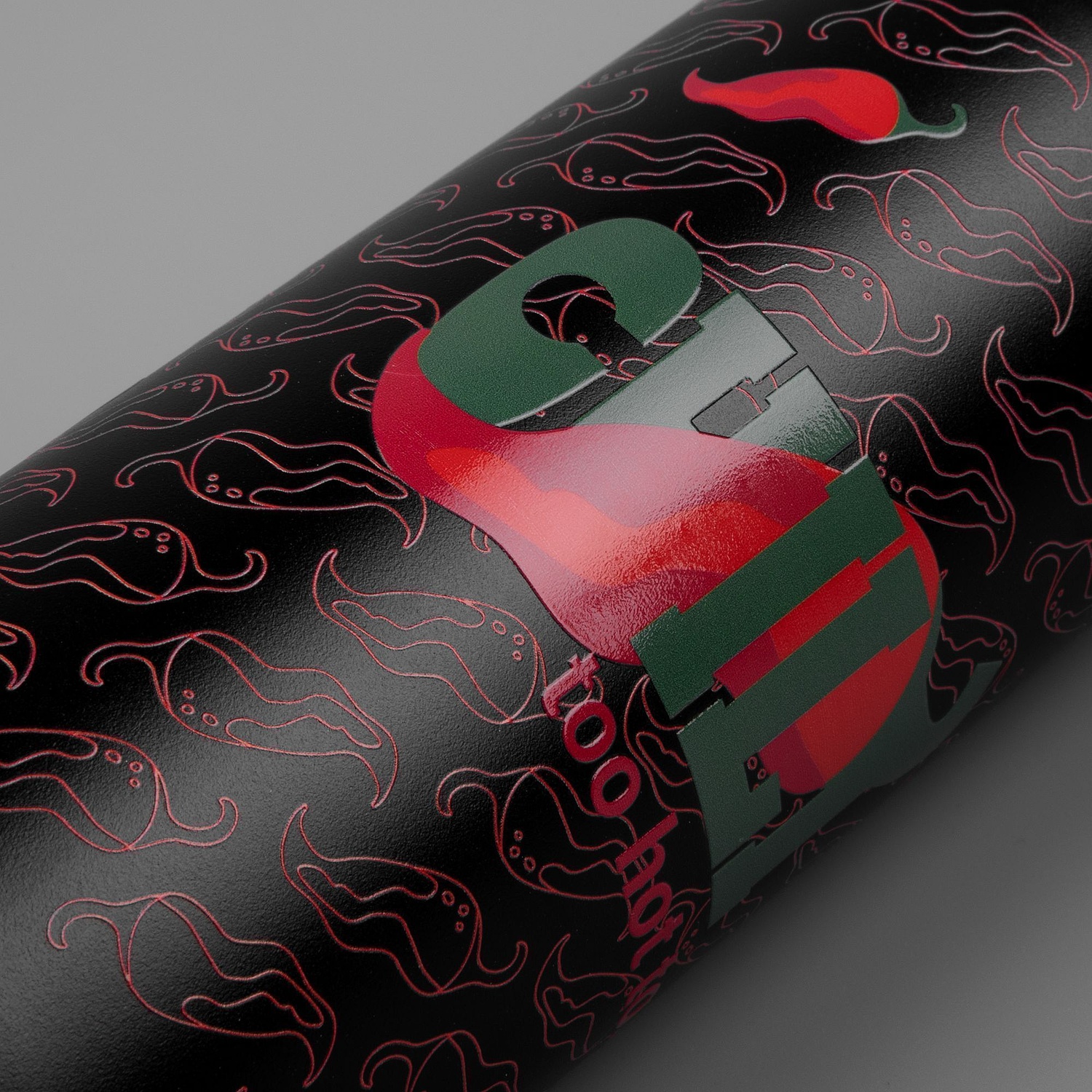 Термобутылка Bidon, черная с логотипом