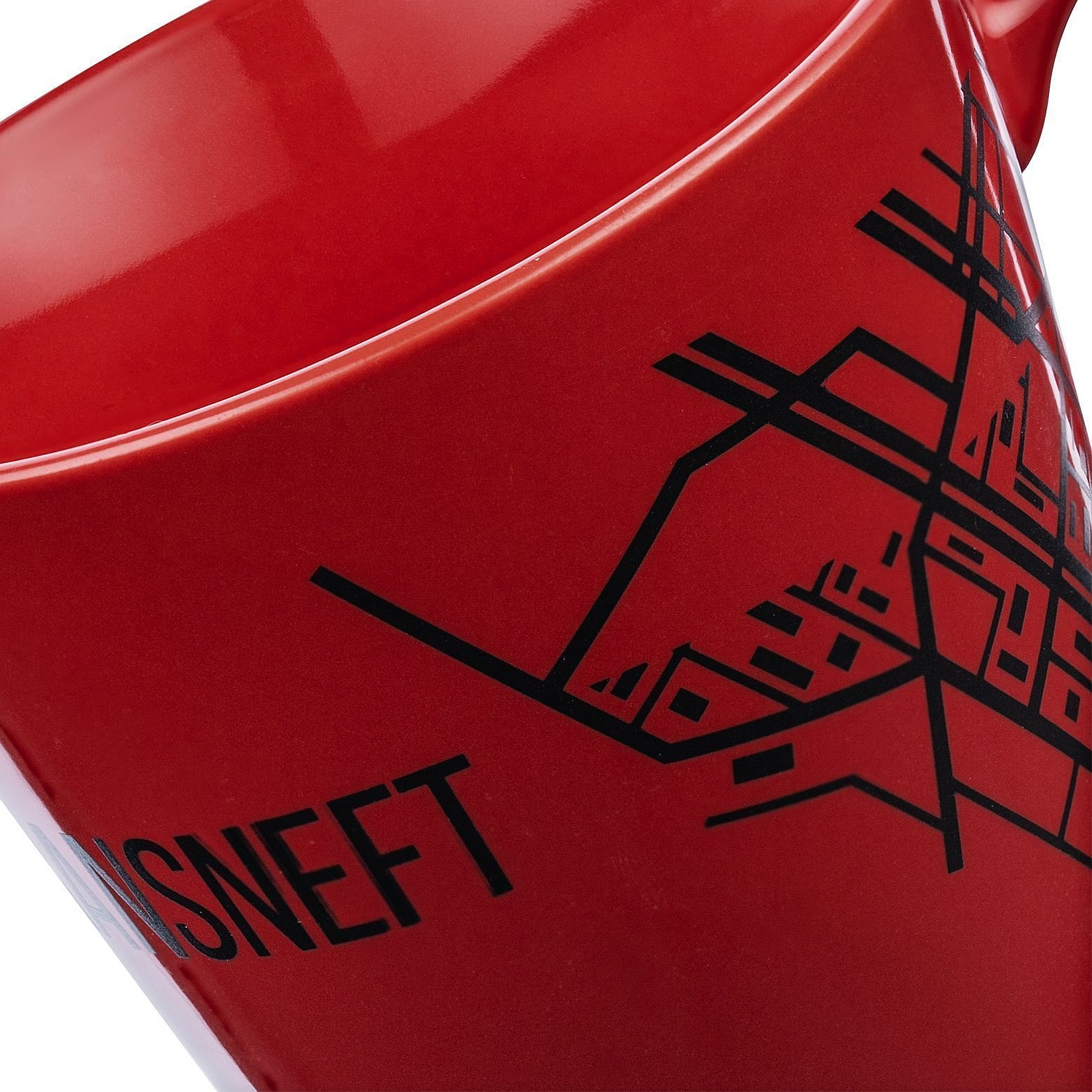 Кружка Modern Bell Classic, глянцевая, красная с логотипом