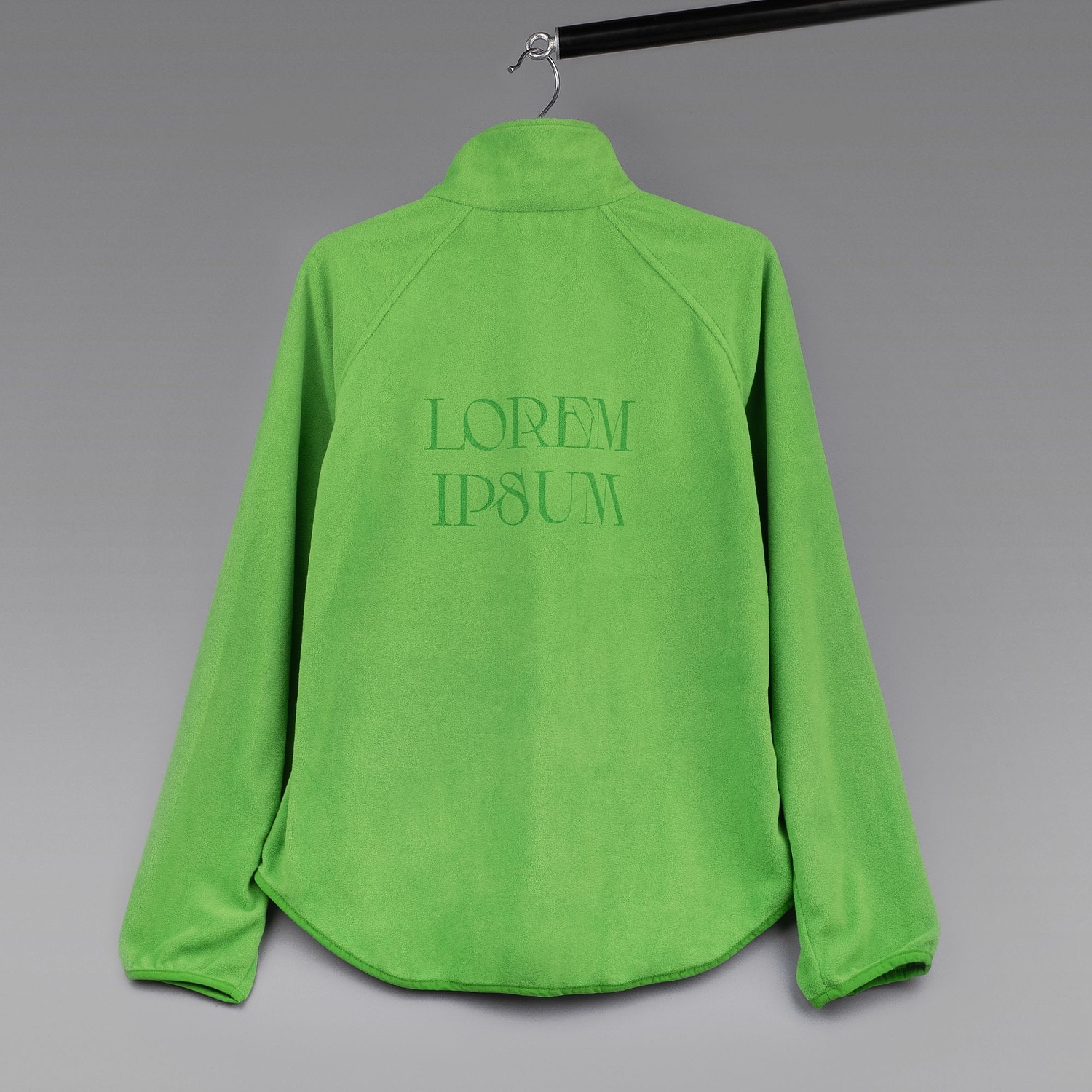 Куртка флисовая унисекс Fliska, зеленое яблоко с логотипом