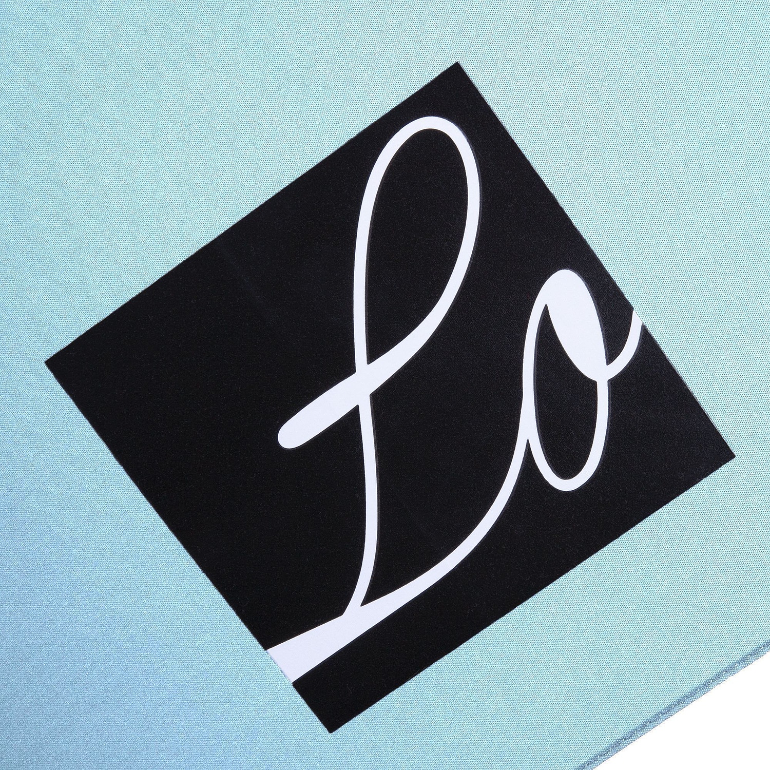 Зонт-трость Promo, голубой с логотипом