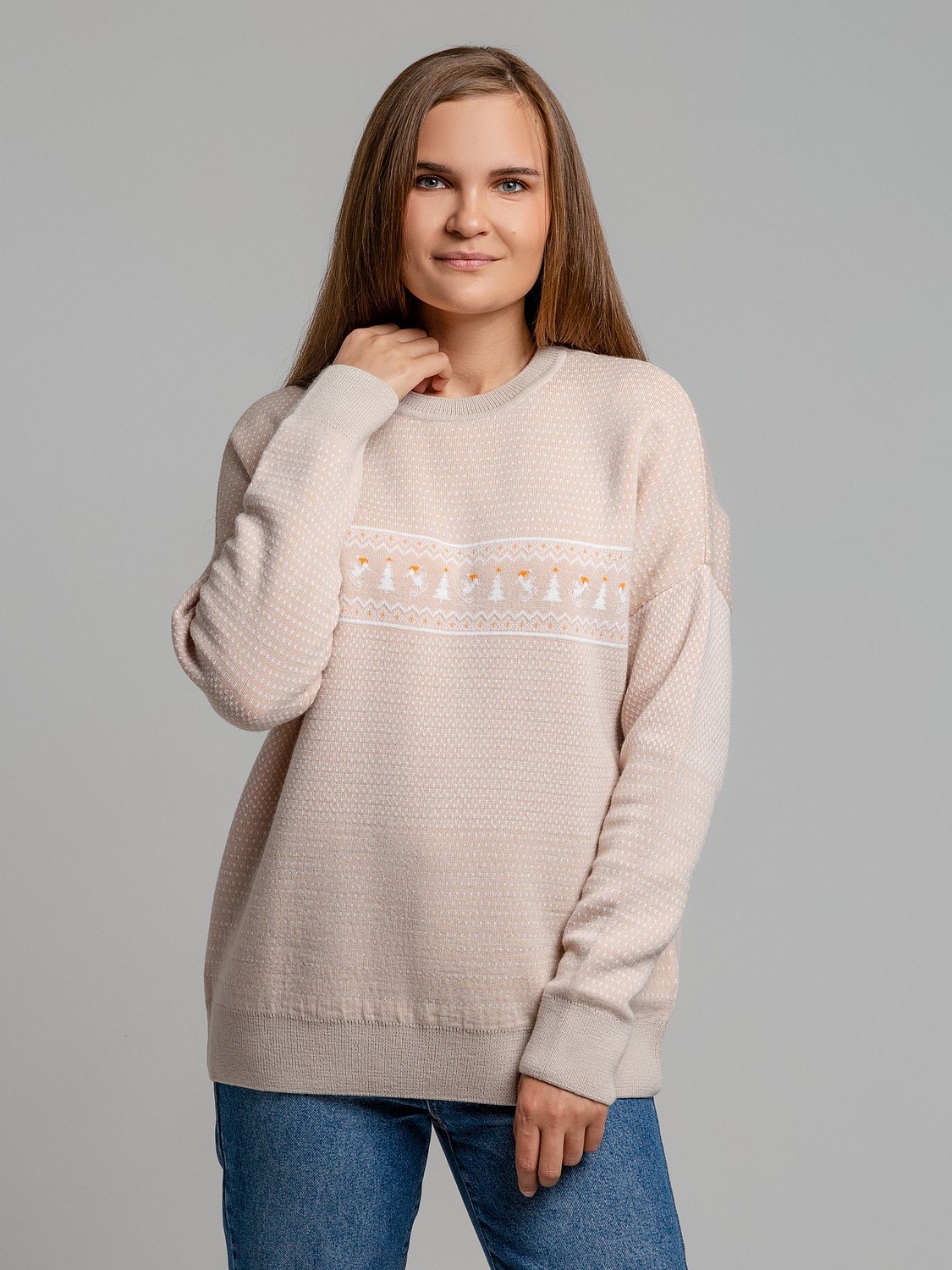 Свитер оверсайз на заказ Tricksy Net, полушерсть с логотипом