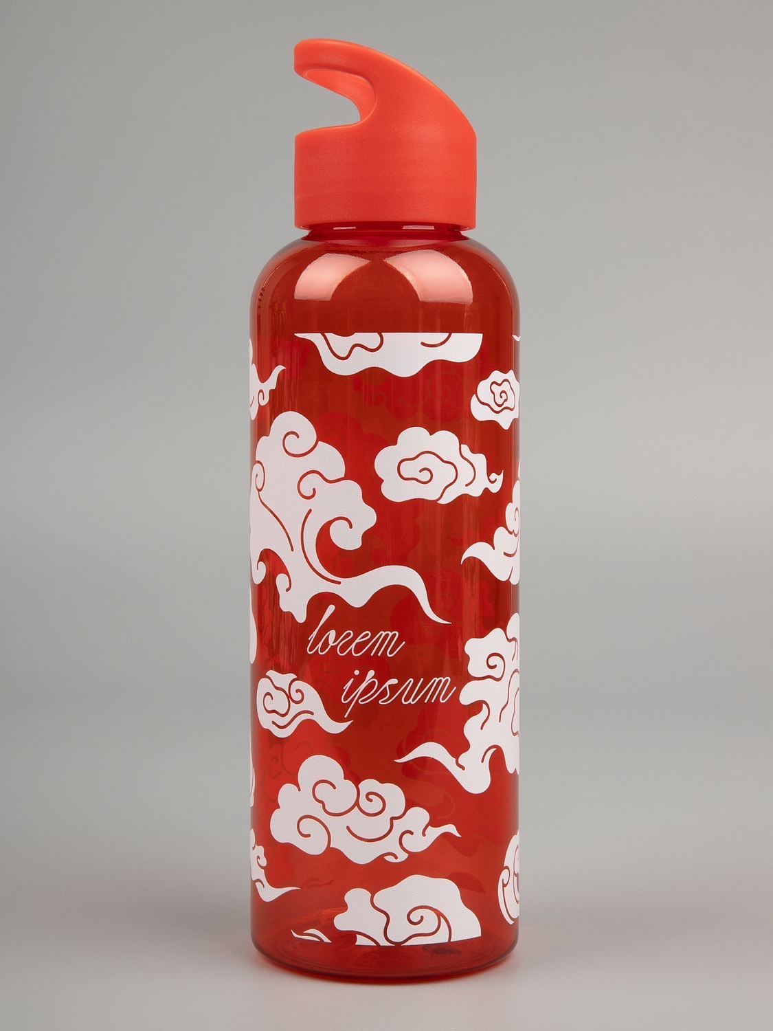 Бутылка для воды Plaske, красная с логотипом