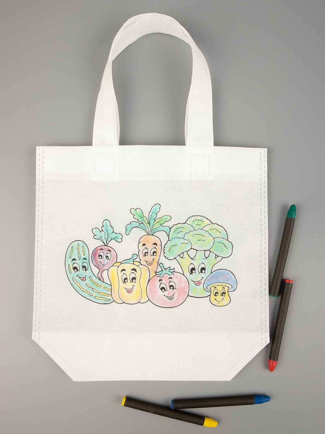 Сумка для раскрашивания Create, белая с логотипом