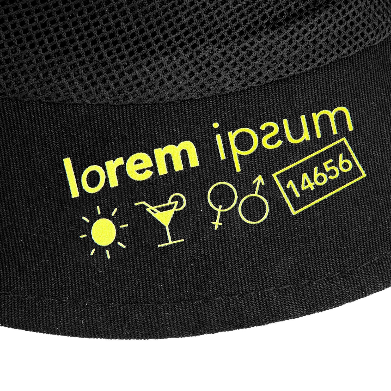 Панама Vento, черная с логотипом