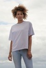 Футболка оверсайз женская Boxy Women, сиреневая с логотипом