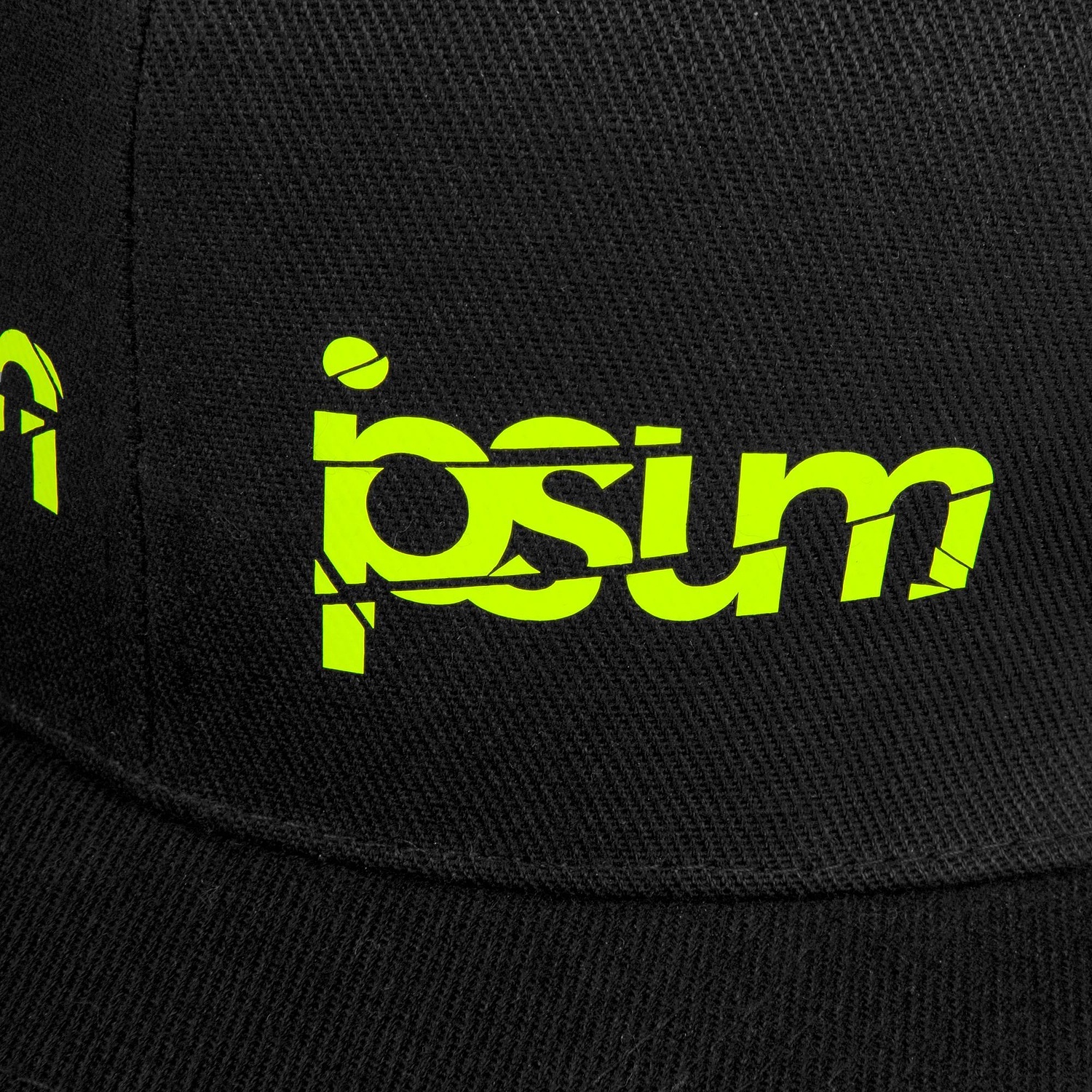 Бейсболка Snapback с прямым козырьком, черная с логотипом