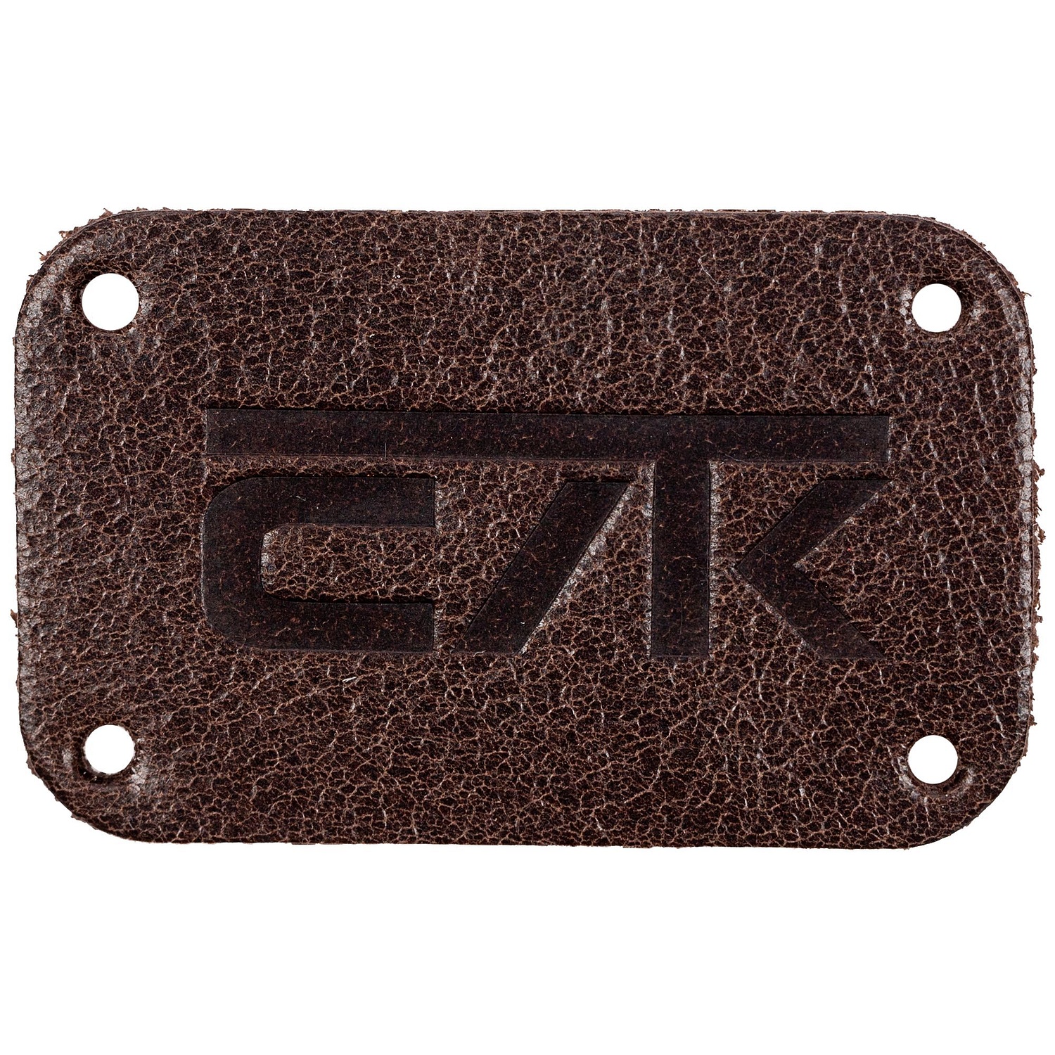 Лейбл кожаный Beta, S, коричневый с логотипом