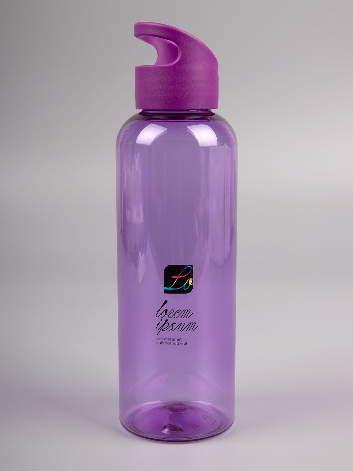 Бутылка для воды Plaske, фиолетовая с логотипом