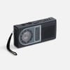 Bluetooth-колонка с радио Comradio, черная с логотипом