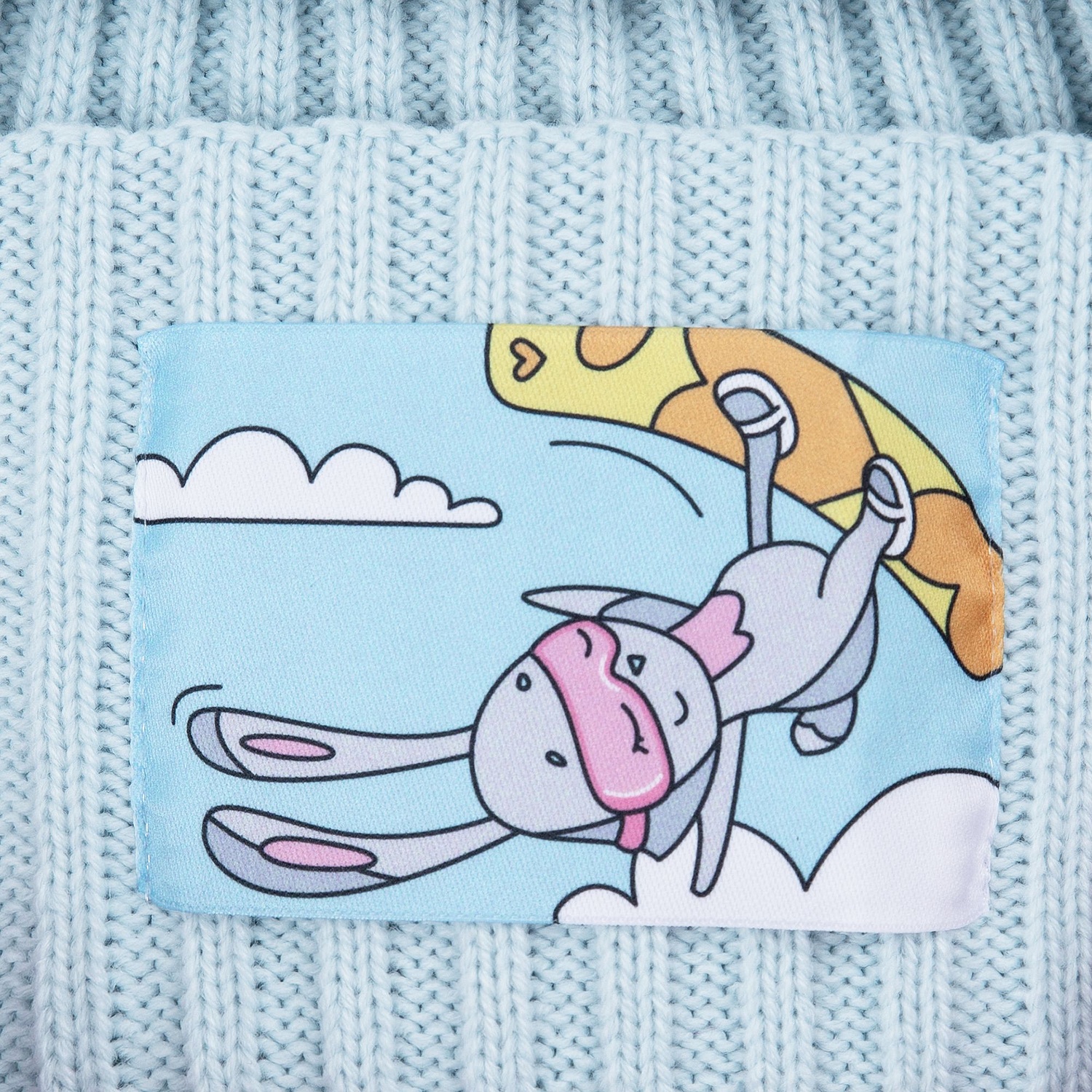 Лейбл тканевый Epsilon, XL, белый с логотипом