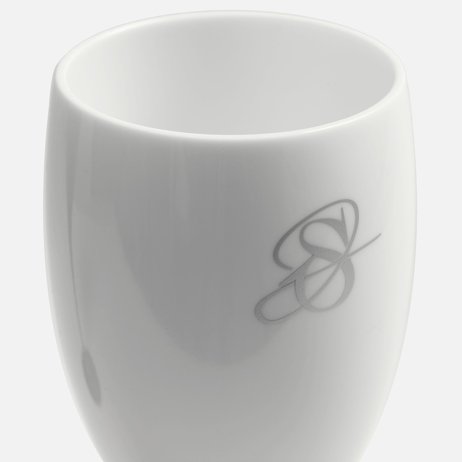 Бокал для шампанского Empresa, белый с логотипом