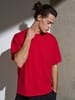 Футболка Oversize Premium, красная с логотипом