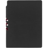Ежедневник Flexpen Black, недатированный, черный с красным с логотипом