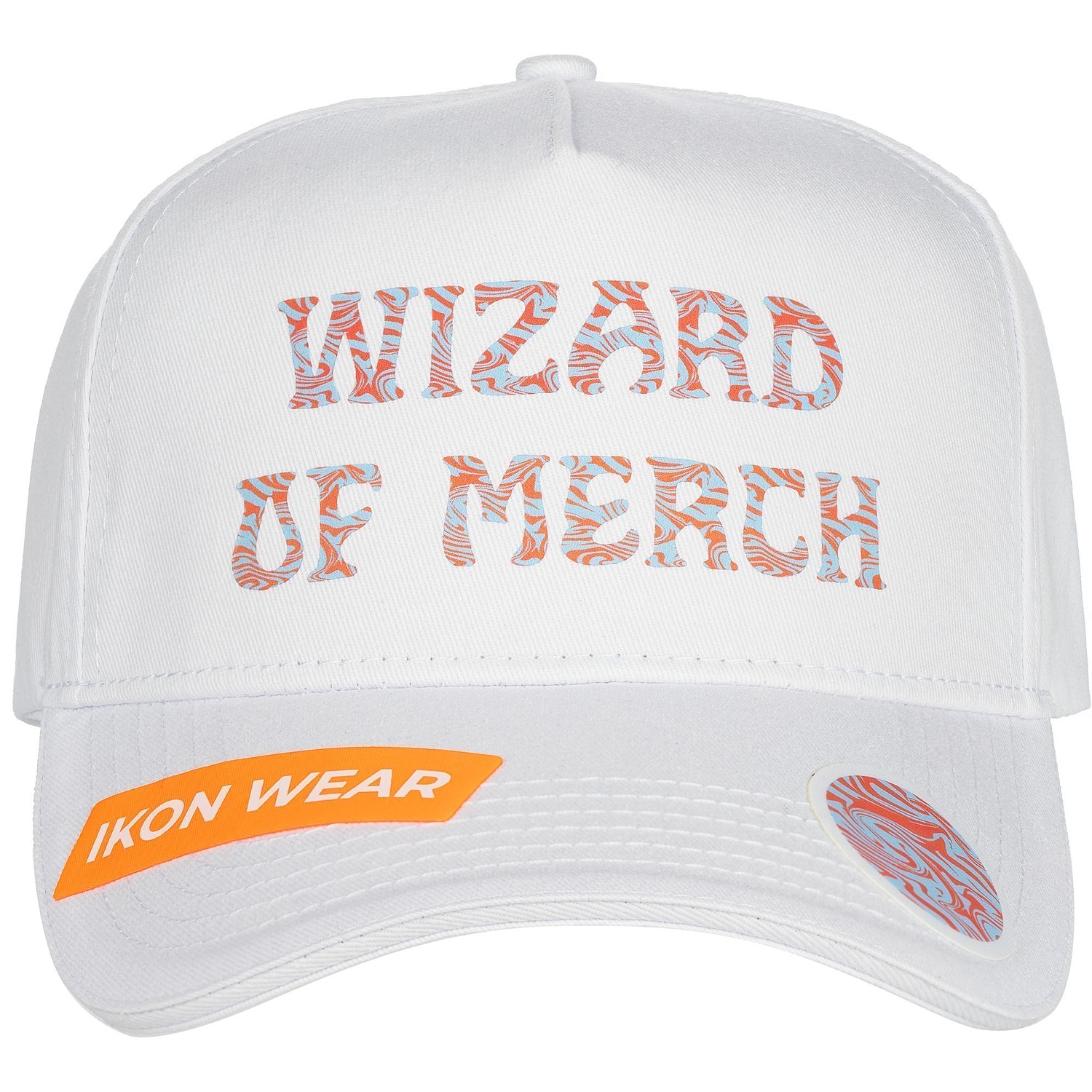 Наклейка тканевая Lunga Round, M, белая с логотипом