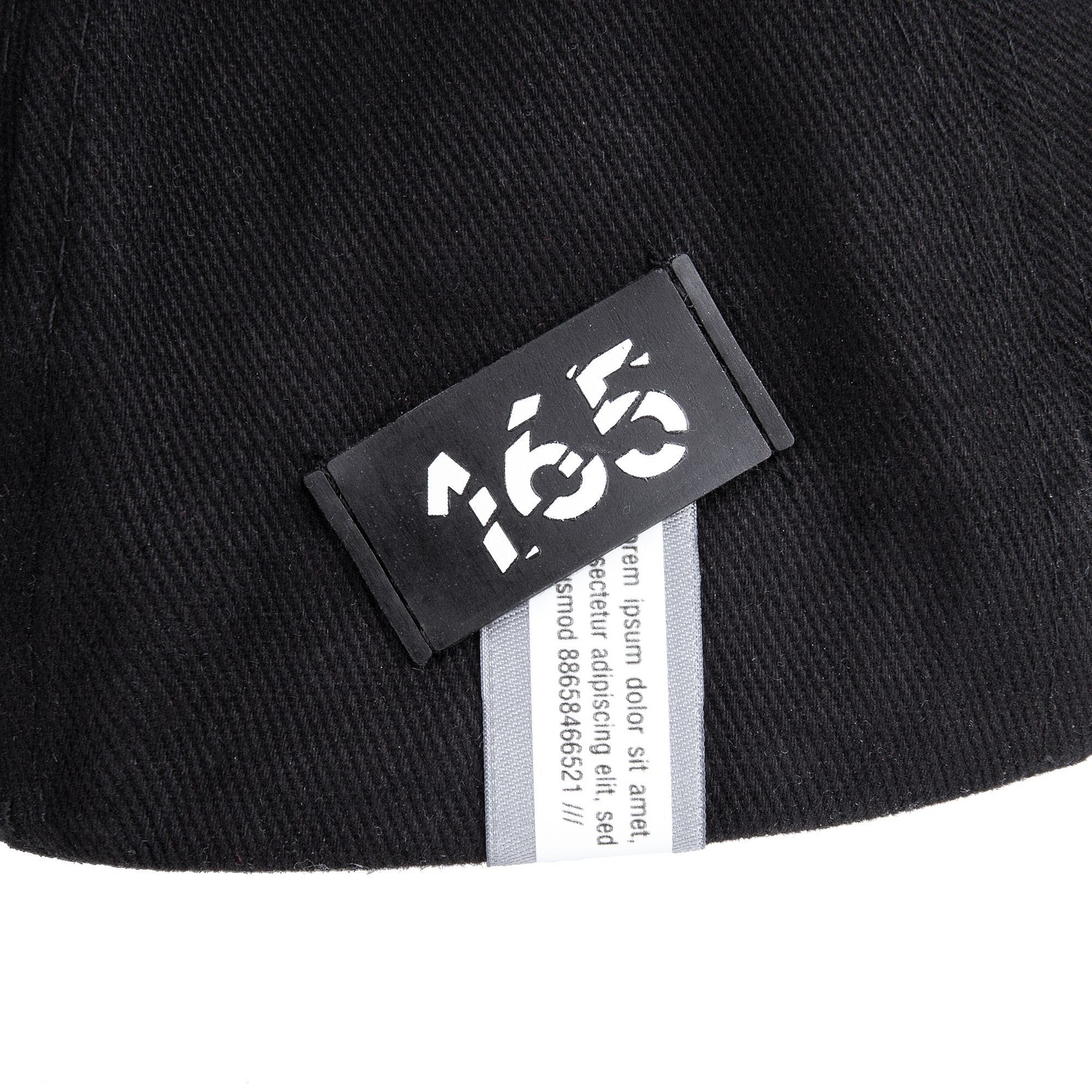 Лейбл из ПВХ Dzeta, XS, черный с логотипом